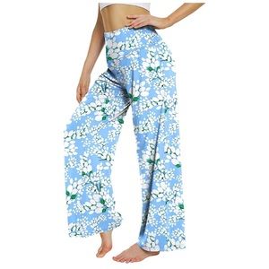 Cathy Floral Wide Leg Stetchy Pants